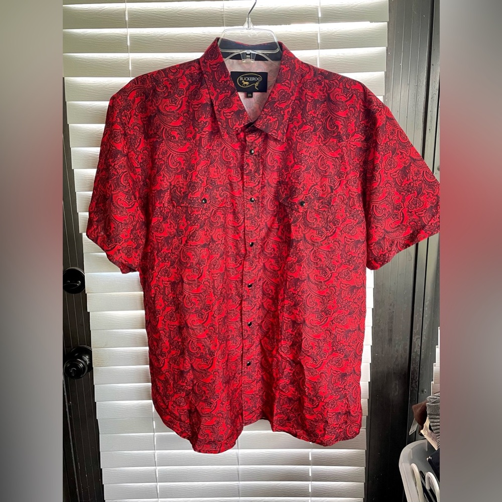 Buckeroo Western Snap-up Shirt - Men's 3XL - Black Snap - Western Ranchwear